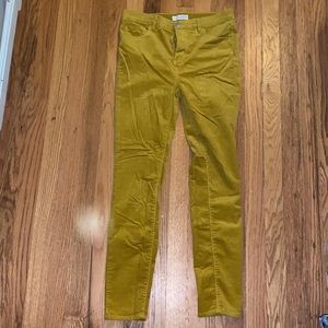 High waist skinny cords